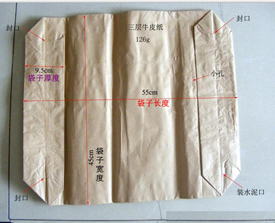 牛皮纸袋纸塑复合袋阀口袋缝底开口袋(图)